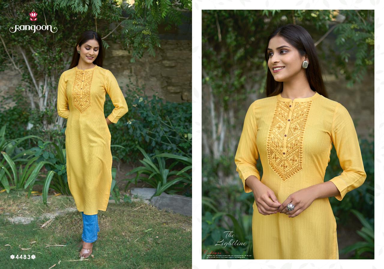 Light Line 12 By Rangoon Designer Kurtis Catalog